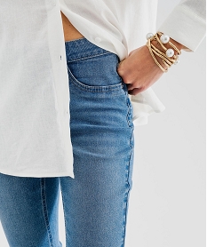 pantacourt en jean coupe slim femme bleu standard pantacourt en jeanL245501_2