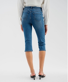 pantacourt en jean coupe slim femme bleu standard pantacourt en jeanL245501_3