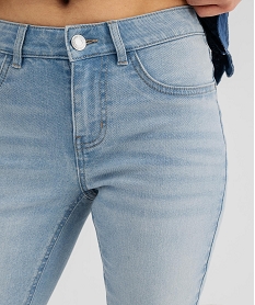 pantacourt en jean coupe slim femme bleu pantacourt en jeanL245701_2