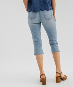 pantacourt en jean coupe slim femme bleu pantacourt en jeanL245701_3