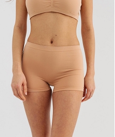 GEMO Boxer sans coutures en matière recyclée extensible femme Beige