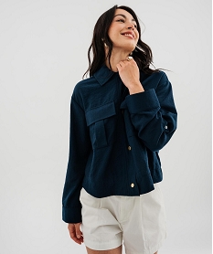 GEMO Blouson fluide avec bas ajustable femme - LuluCastagnette Bleu