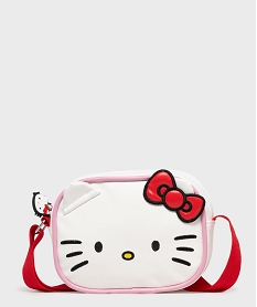 GEMO Sac besace zippé à bandoulière sangle fille - Hello Kitty blanc standard