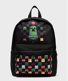 GEMO Sac à dos en toile imprimée enfant - Minecraft noir standard