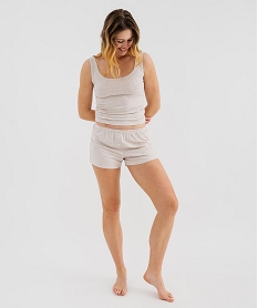 short de pyjama debardeur en viscose femme beige bas de pyjamaL264901_4