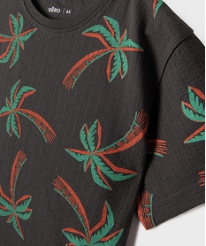 tee-shirt manches courtes oversize a motifs palmiers garcon gris tee-shirtsL272201_2
