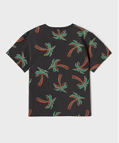 tee-shirt manches courtes oversize a motifs palmiers garcon gris tee-shirtsL272201_3