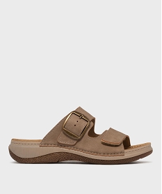 GEMO Mules deux brides spéciales confort femme beige standard