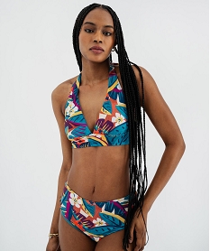 GEMO Haut de maillot de bain triangle à mousses amovibles femme Bleu
