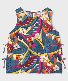 GEMO Débardeur fluide à motifs tropicaux fille Vert