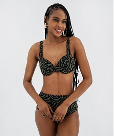 haut de maillot de bain corbeille a bonnets mousses femme vertL296001_3