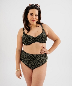 haut de maillot de bain emboitant a armatures imprime fantaisie femme vertL299501_3