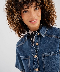robe en jean courte forme chemise femme - lulucastagnette bleu standard robes longuesL302201_2