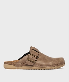 GEMO Sabots semelle intérieure cuir confort ultra légères femme - Gflex Beige