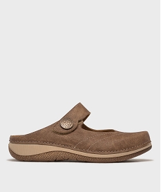 GEMO Mules confort esprit babies fermeture scratch femme Beige