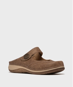 mules confort esprit babies fermeture scratch femme beige mules et sabotsL314101_2