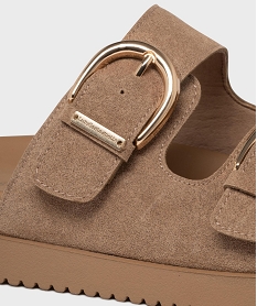 GEMO Mules à larges brides femme - LuluCastagnette Beige