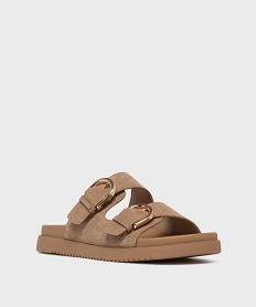 mules a larges brides femme - lulucastagnette beigeL317101_3