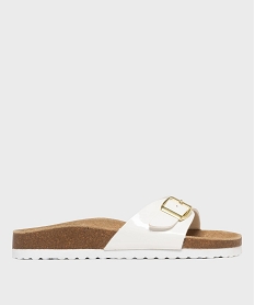 GEMO Mules 1 bride à boucle et semelle intérieure cuir femme - Valentina Baldano blanc standard