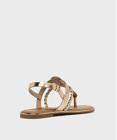 sandales metallisees a entredoigt femme - valentina baldano roseL319501_4