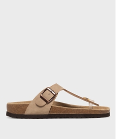 GEMO Sandales à entredoigt et semelle intérieure cuir anatomique femme - Valentina Baldano beige standard
