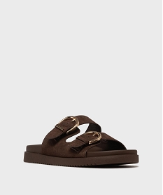 mules a larges brides femme - lulucastagnette marron fonceL320801_2
