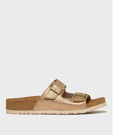 GEMO Mules anatomiques légères à  brides pailletées femme - Valentina Baldano Beige