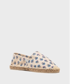 espadrilles en toile de coton fleurie et semelle de corde femme - lulucastagnette bleu standardL328501_2