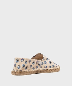 espadrilles en toile de coton fleurie et semelle de corde femme - lulucastagnette bleu standardL328501_4