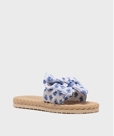 sandales de plage en textile a motifs fleuris femme - lulucastagnette bleuL332201_2