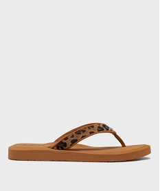 GEMO Tongs de plage à motif léopard femme - Isotoner Brun
