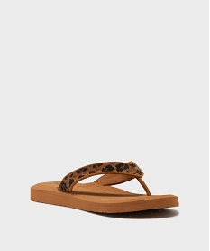 tongs de plage a motif leopard femme - isotoner brunL337201_2