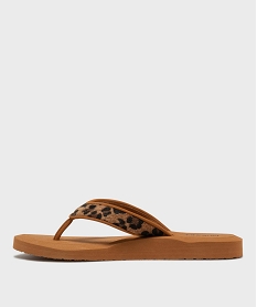 tongs de plage a motif leopard femme - isotoner brunL337201_3