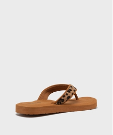 tongs de plage a motif leopard femme - isotoner brunL337201_4