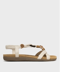 GEMO Sandales à enfiler avec breloques femme beige standard