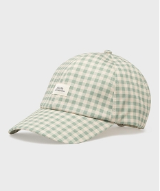 GEMO Casquette baseball à carreaux vichy femme Vert