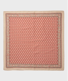 GEMO Foulard en coton à motifs fleuris fille Rose