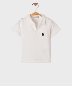 GEMO Polo en coton avec poche poitrine bébé garçon - LuluCastagnette blanc standard