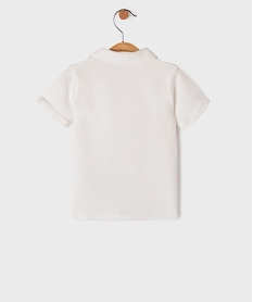 polo en coton avec poche poitrine bebe garcon - lulucastagnette blanc standardL370401_3