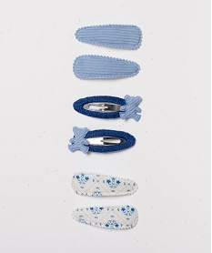 GEMO Pinces pour les cheveux fille à clipper (lot de 6) - LuluCastagnette Bleu