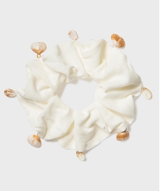 GEMO Chouchou pour les cheveux avec coquillages Beige