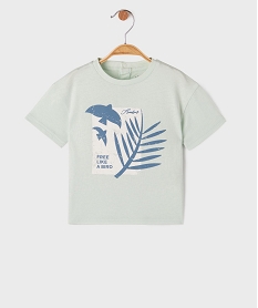 GEMO Tee-shirt manches courtes avec motif sur l’avant bébé garçon Vert