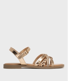 GEMO Sandales plates multibrides femme Jaune