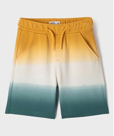 GEMO Bermuda en French Terry tie-and-dye garçon Jaune