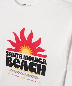 tee-shirt manches courtes coupe oversize avec inscription garcon blanc standard tee-shirtsL425301_2