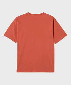 tee-shirt manches courtes coupe oversize avec inscription garcon marron standard tee-shirtsL425501_3