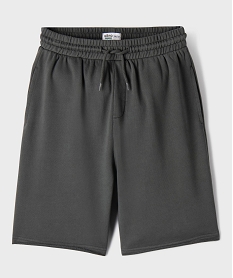 GEMO Bermuda en maille French Terry coupe ample garçon Gris