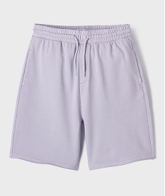GEMO Bermuda en maille French Terry coupe ample garçon Violet
