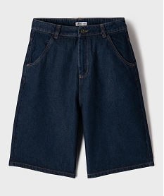 GEMO Bermuda en jean coupe skater garçon Bleu