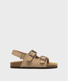 GEMO Sandales à bride scratch et semelle intérieure cuir anatomique garçon - 5 Miles beige standard
